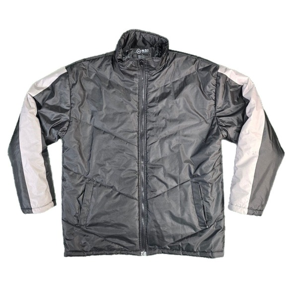 NSI Puffy Full Zip Two Tone Jacket Pockets Large - Picture 1 of 7